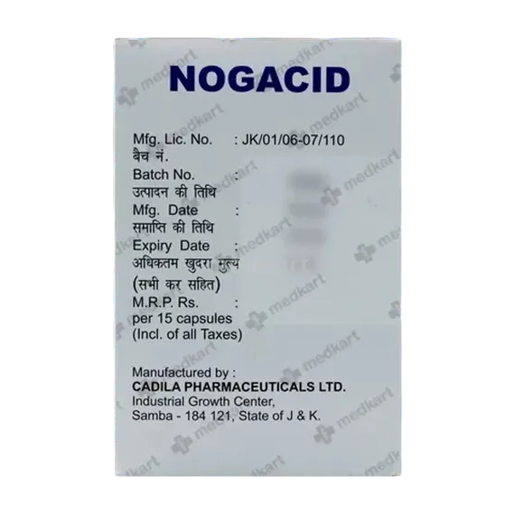 nogacid 20mg capsule 15's